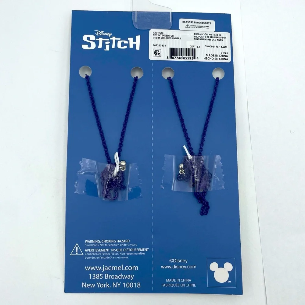 Disney Stitch BFF Necklace Set New